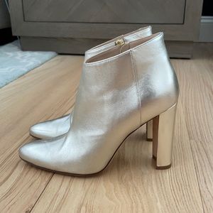 Manila Blahnik Metallic Booties